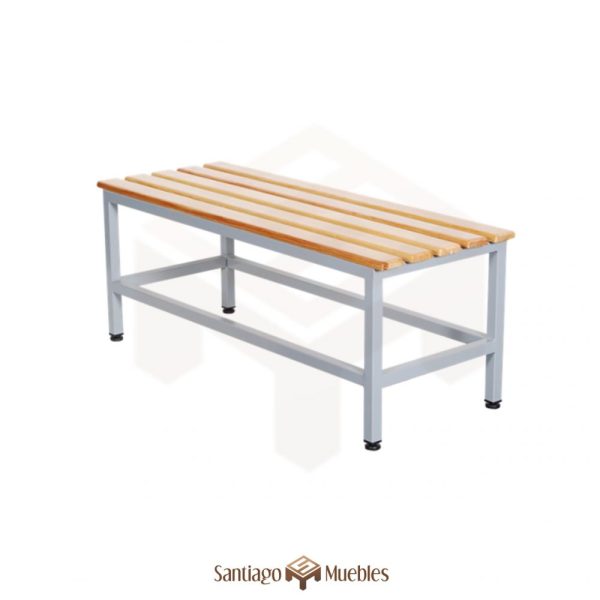 Banca madera metal 120 x 45 x 45