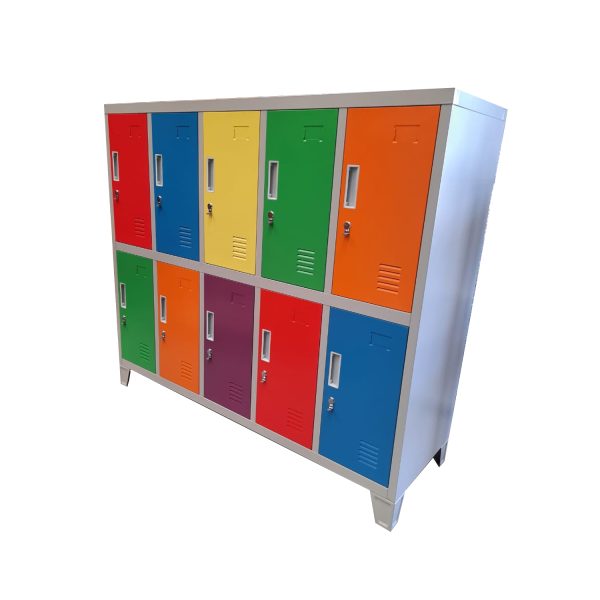 Locker Kids 10 Puertas Multicolor muebles santiago